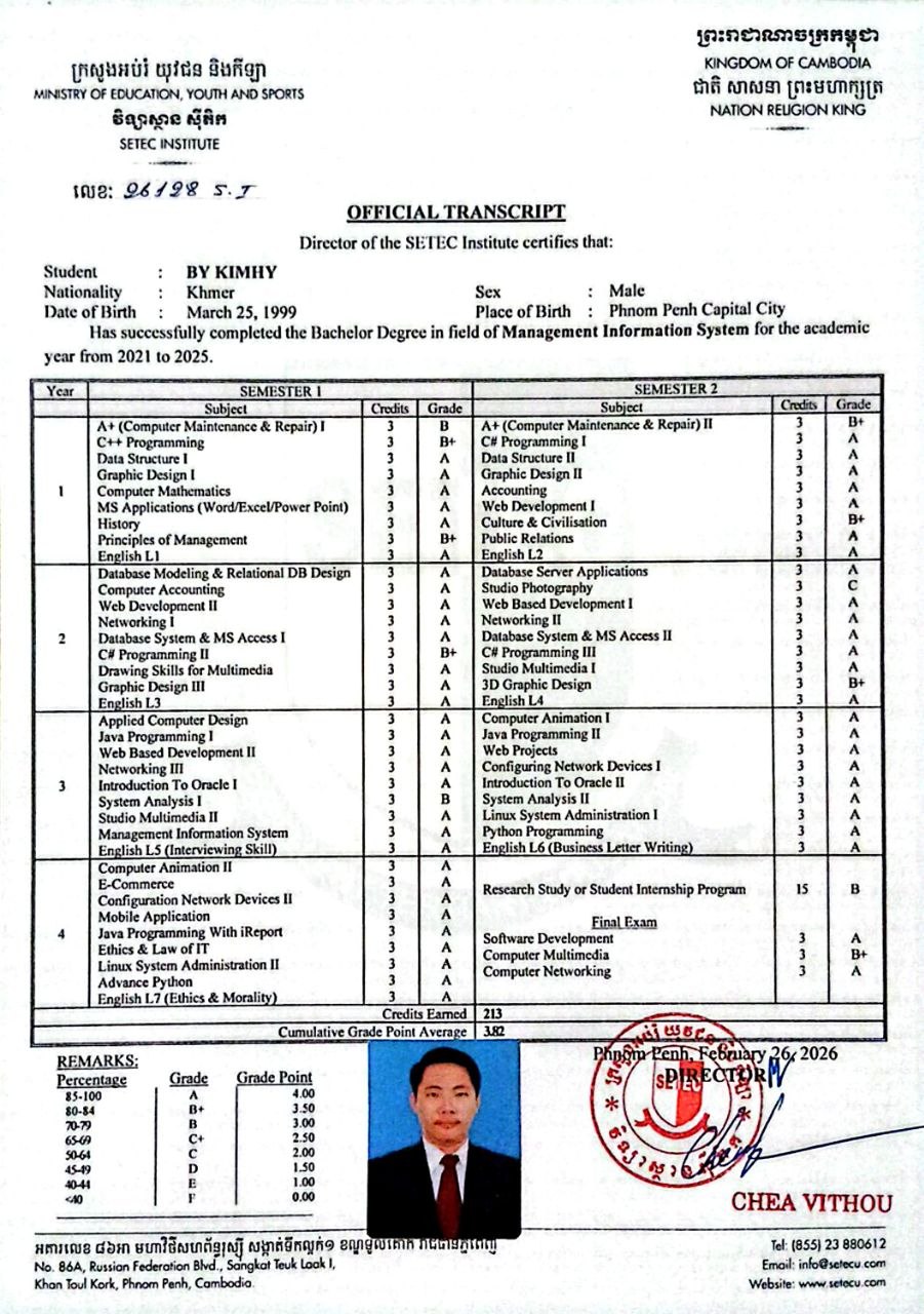 setec certificate